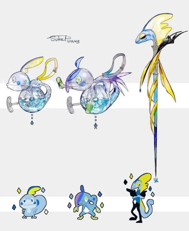 here are some pokemon inspired weapon designs v0 f4z06xiwkhlb1