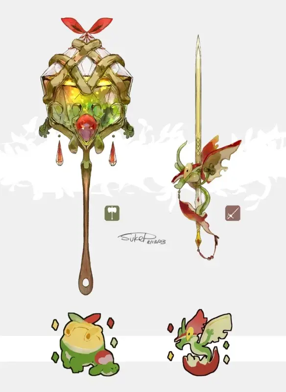 here are some pokemon inspired weapon designs v0 ytok3r4rkhlb1