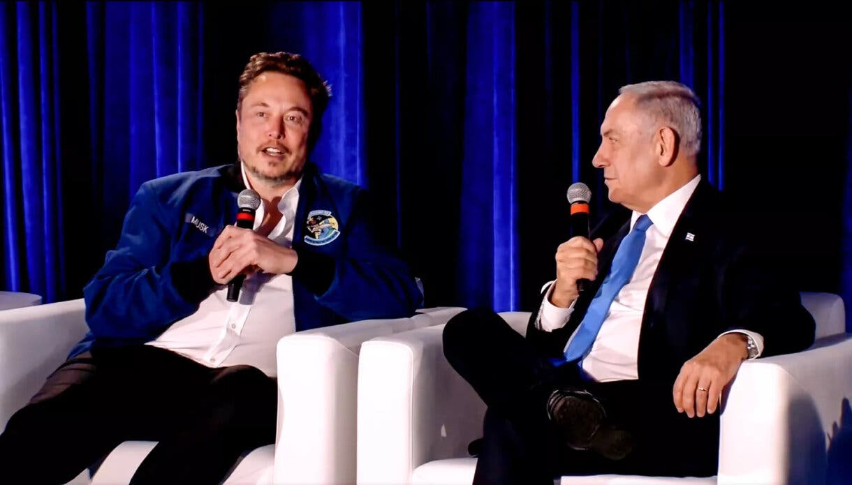 Mesa redonda de IA con Elon Musk, Benjamin Netanyahu. BENJAMÍN NETANYAHU/TWITTER
