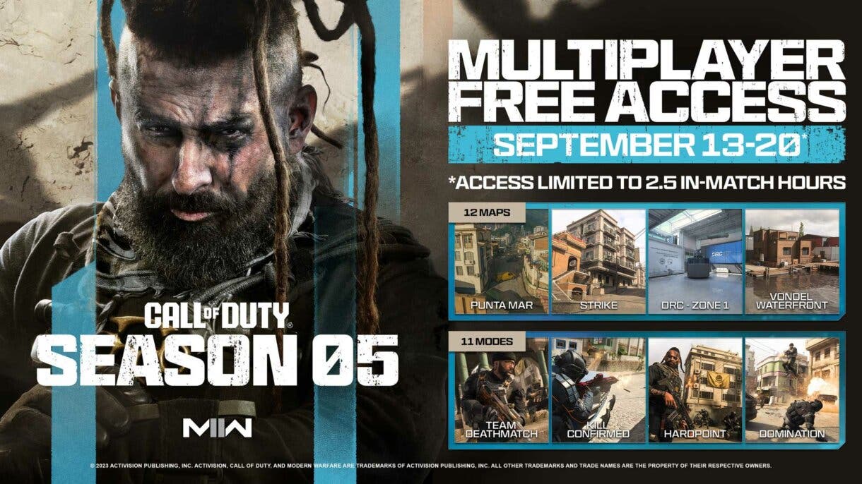 Aprovecha el acceso gratuito de Call of Duty: Modern Warfare 2