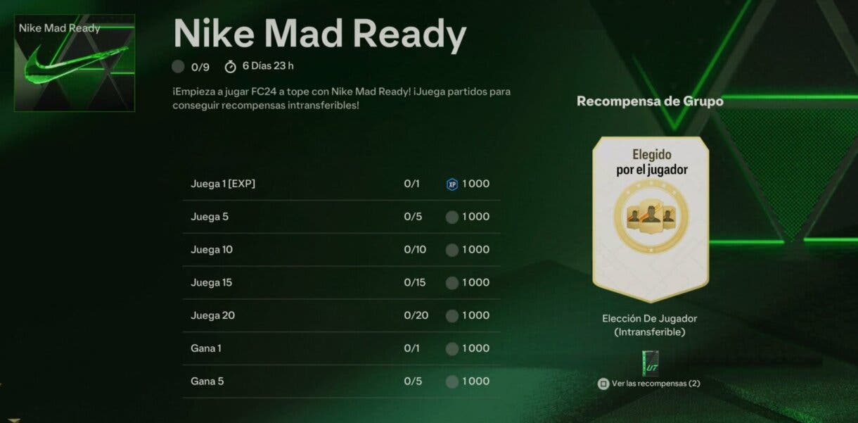 Objetivos Nike Mad Ready EA Sports FC 24 Ultimate Team