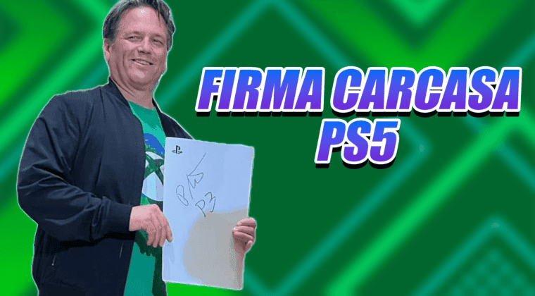 Imagen de Phil Spencer, CEO de Xbox, hace algo de lo más surrealista: firma una carcasa de PS5