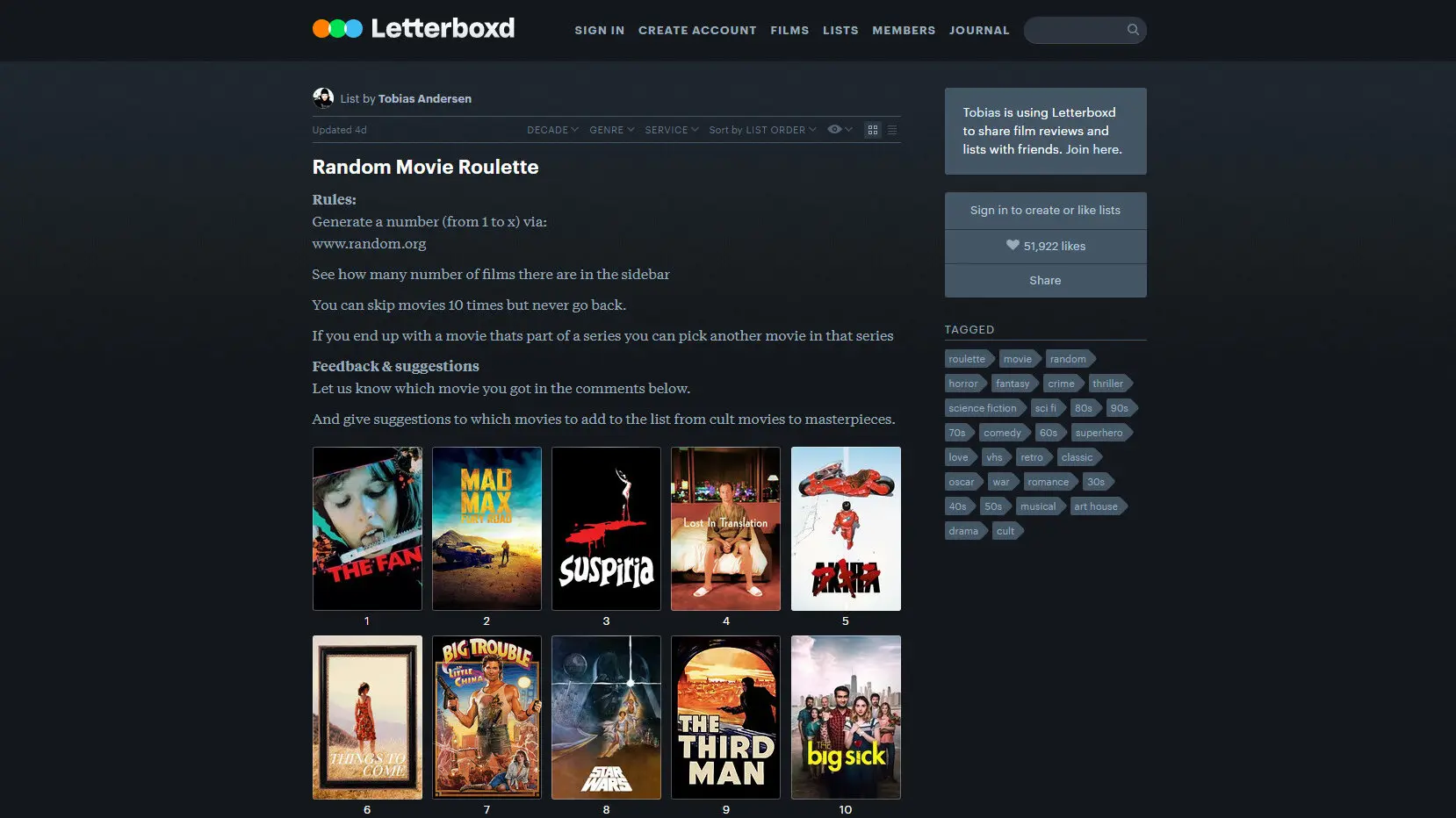 Random Letterboxd