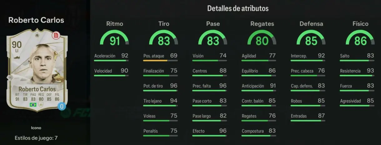 Roberto Carlos Icono EA Sports FC 24 Ultimate Team