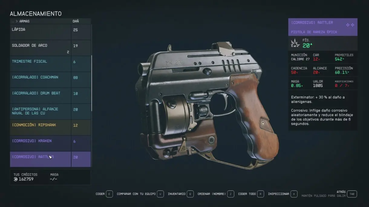 Starfield arma