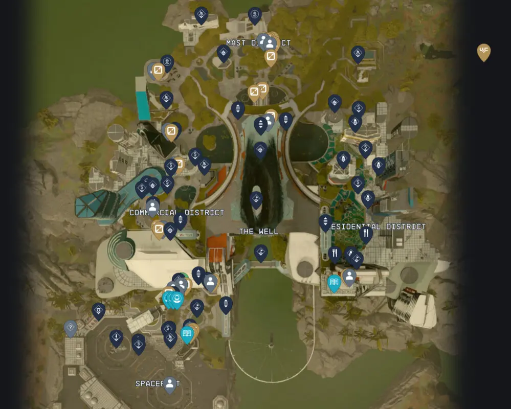 Starfield mapa