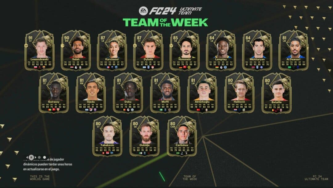 Ea Sports Fc 24 Totw 1 Ya Disponible Y Aquí Puedes Ver Las Stats In Game De Sus Mejores Cartas 8817