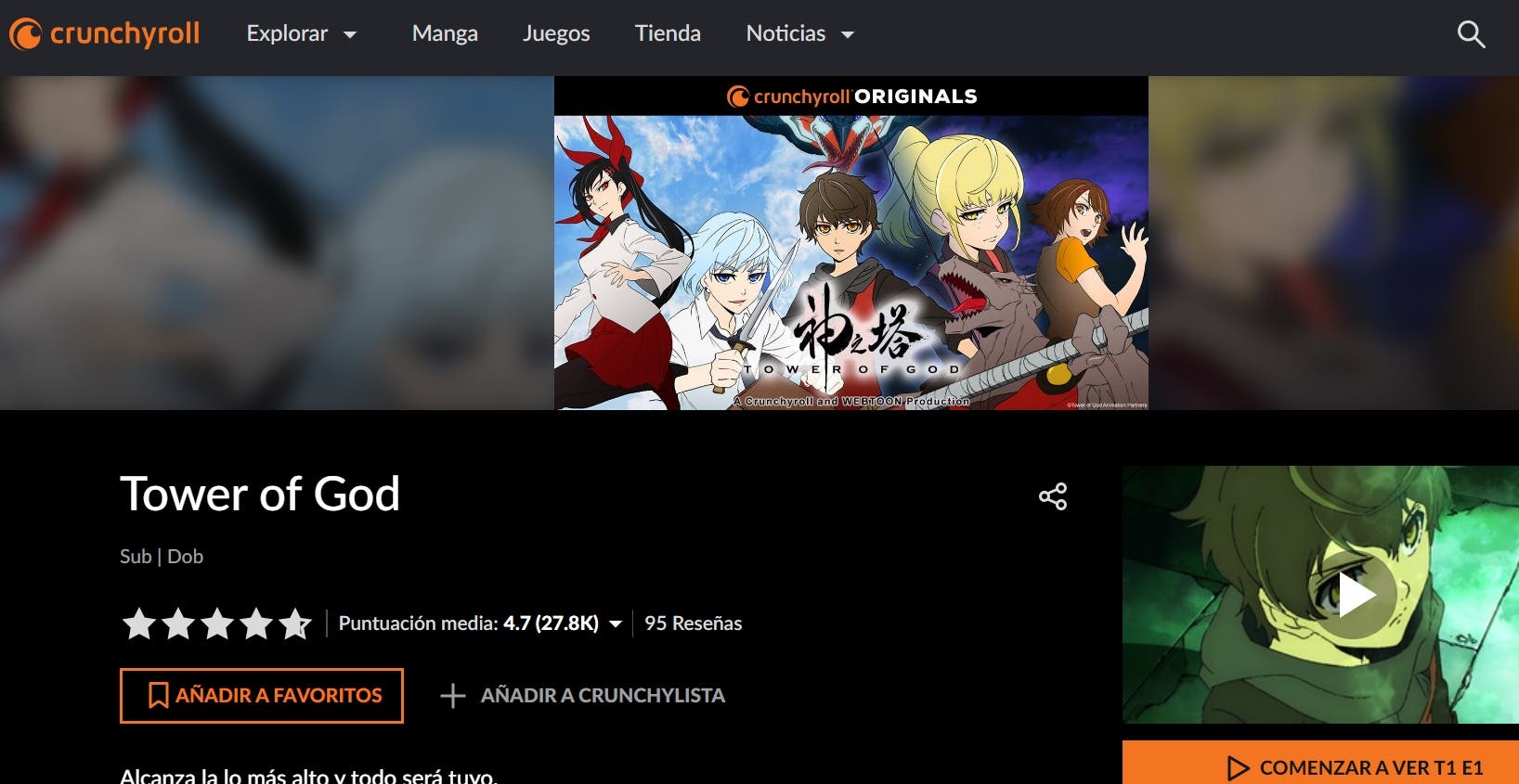 Tower of God: ¿Crunchyroll, Netflix? Te explico dónde ver este anime tan  popular