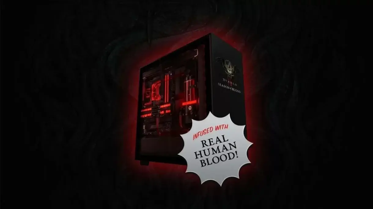 El PC bizarro de Diablo IV con sangre humana