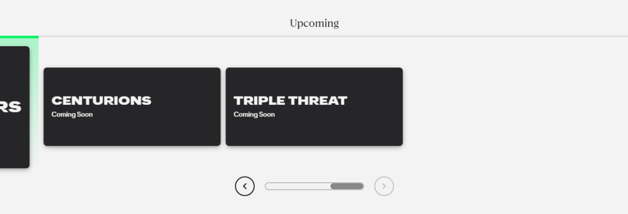 Parte del calendario de eventos de EA Sports FC 24 Ultimate Team mostrando los nombres de Centurions y Triple Threat