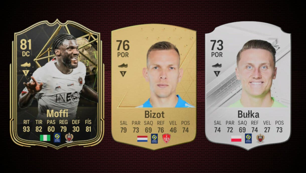 Cartas Moffi IF, Bizot oro y Bulka plata EA Sports FC 24 Ultimate Team