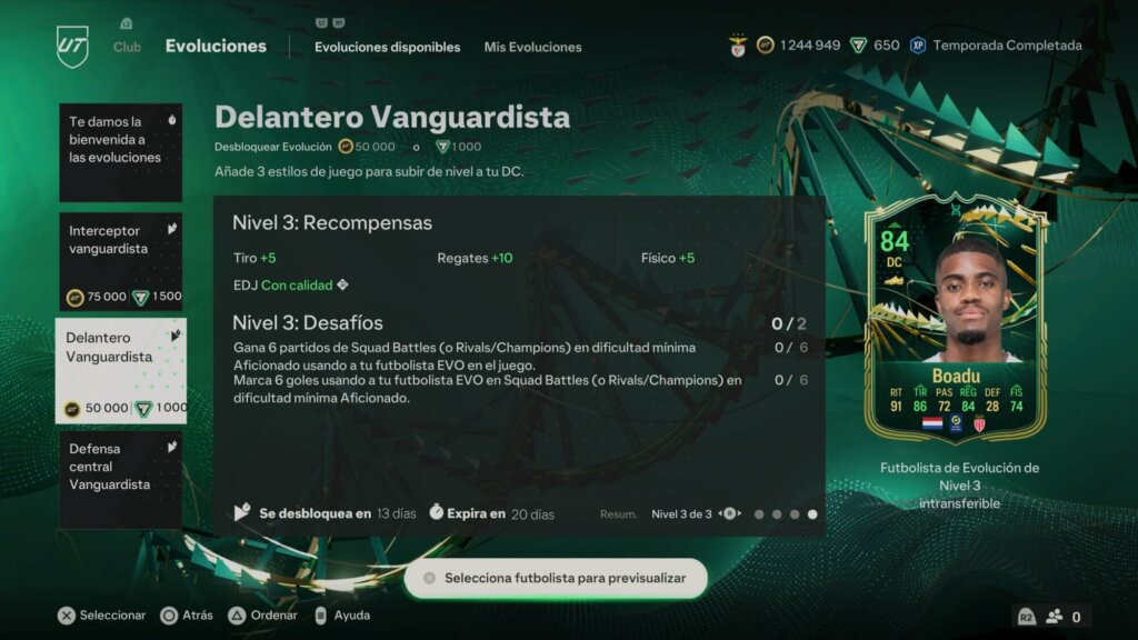 delantero vanguardista ea sports fc 24