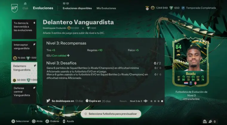 Imagen de EA Sports FC 24: ¡Dos Evoluciones más! Así son Delantero Vanguardista y Defensa central Vanguardista
