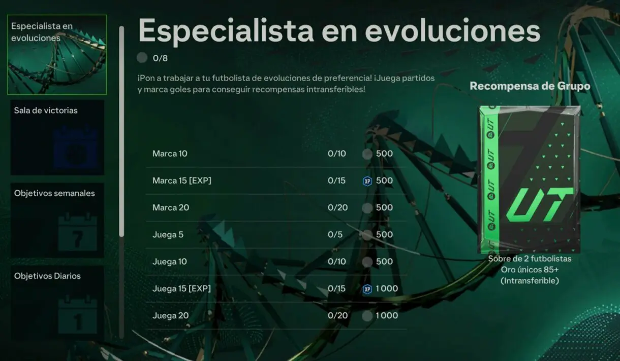 Objetivos Especialista en evoluciones EA Sports FC 24 Ultimate Team