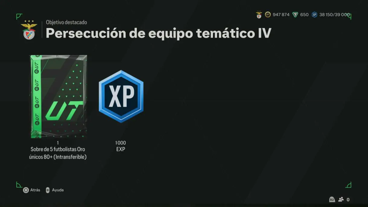 Recompensa de grupo del Objetivo destacado Persecución de equipo temático IV EA Sports FC 24 Ultimate Team
