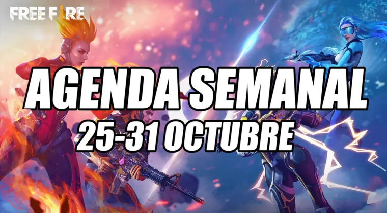 Imagen de Nueva agenda semanal de Free Fire (25-31 octubre) y todas las novedades que llegan al juego
