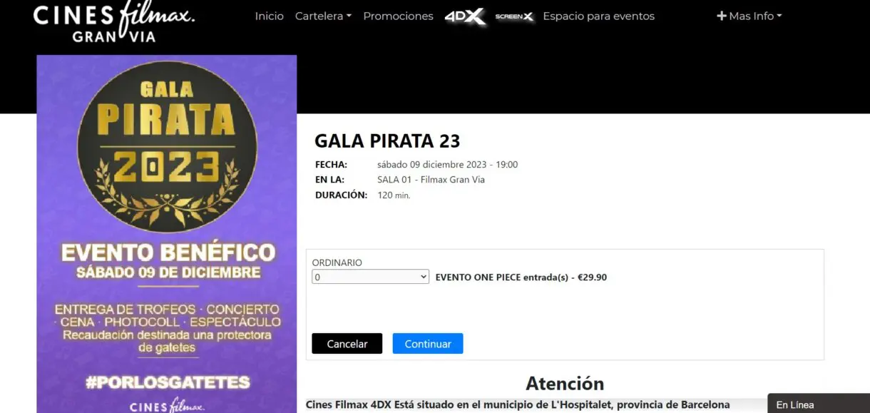 gala pirata entradas