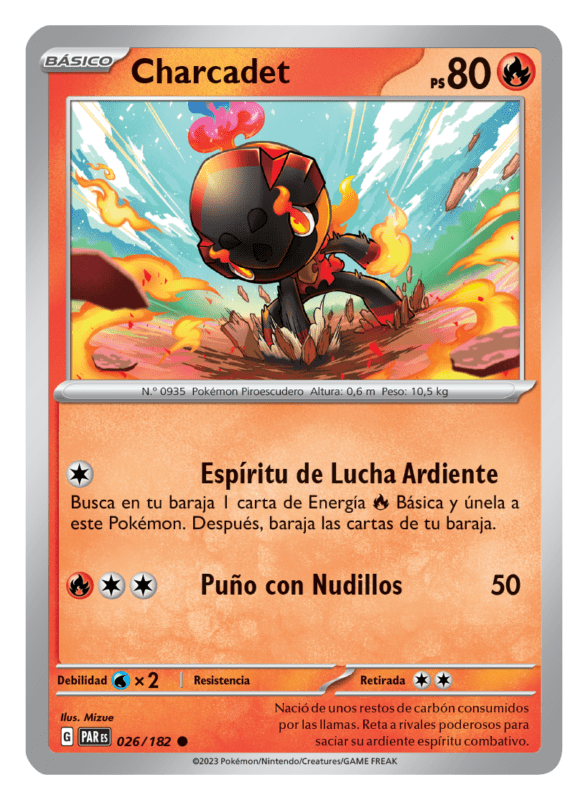 JCC Pokemon Escarlata y Purpura-Brecha Paradojica Charcedet