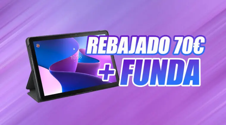 Imagen de Llévate esta Lenovo Tab M10 rebajada 70€ y con funda de regalo