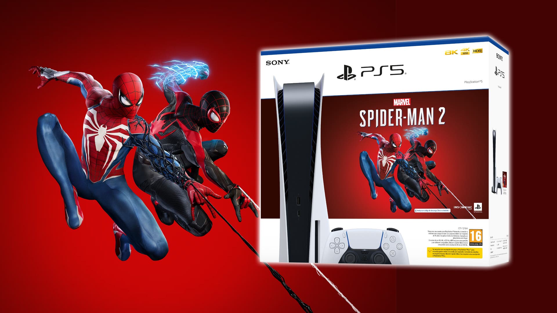 Edición PS5 de Marvel's Spiderman 2 + código de descarga de Marvel's  Spider-man 2