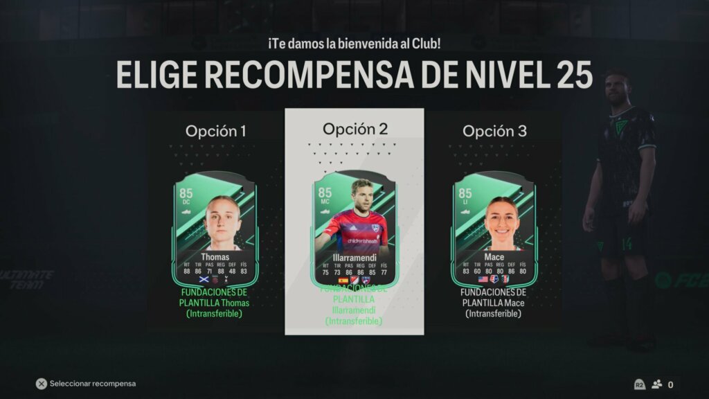 portada cartas gratuitas nivel 25 primera temporada ea sports fc 24