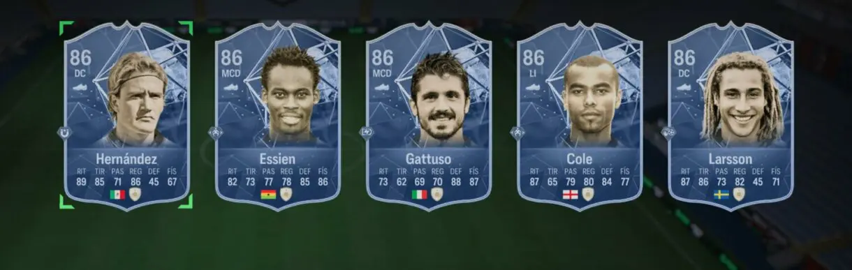 Cartas Icono Hernández, Essien, Gattuso, Cole y Larsson EA Sports FC 24 Ultimate Team