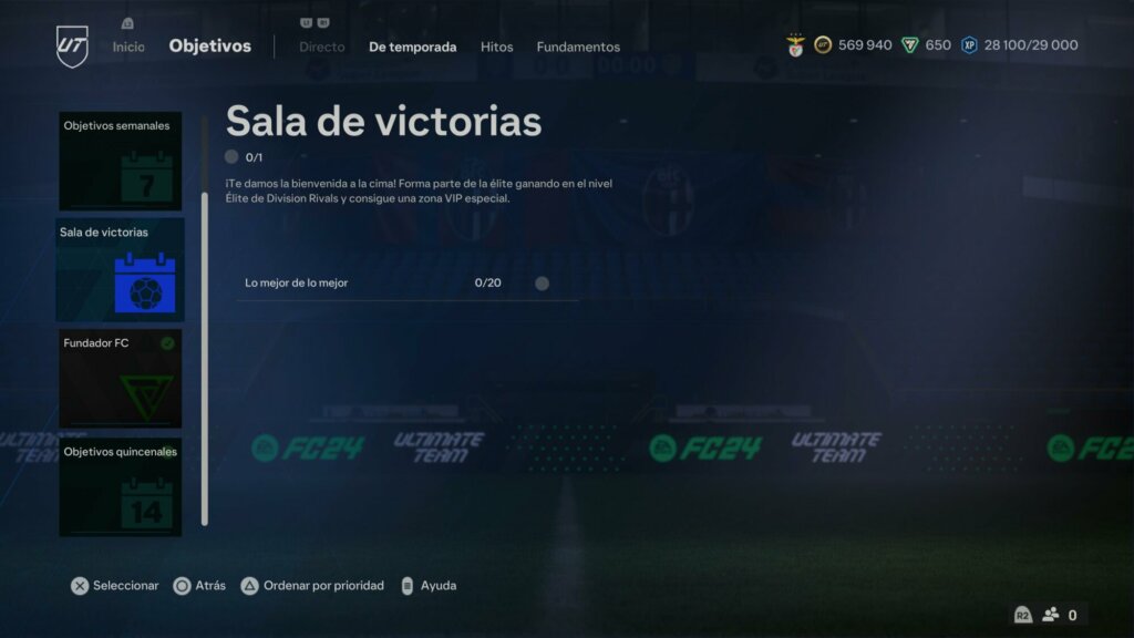 sala de victorias ea sports fc 24
