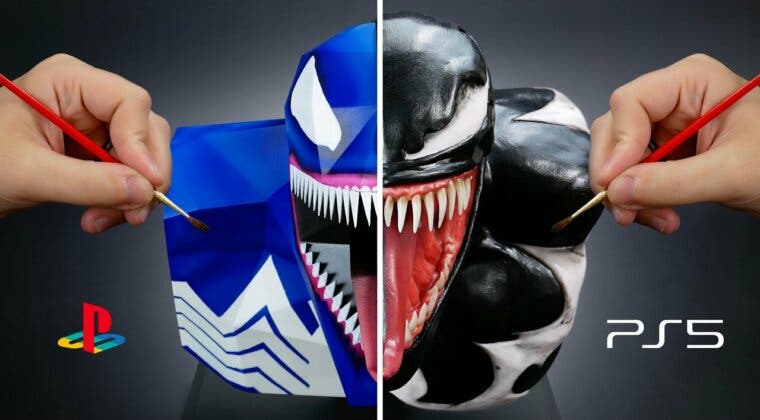 Imagen de Crean una impresionante escultura que mezcla el Venom del Spider-Man de PS1 y el de PS5