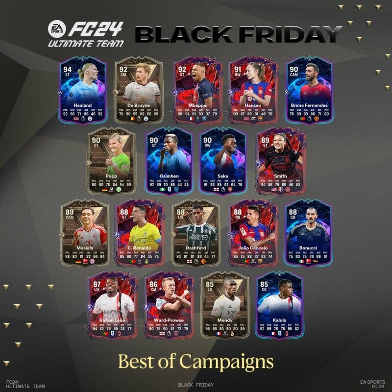 Todas las cartas del equipo Best of Campaigns EA Sports FC 24 Ultimate Team