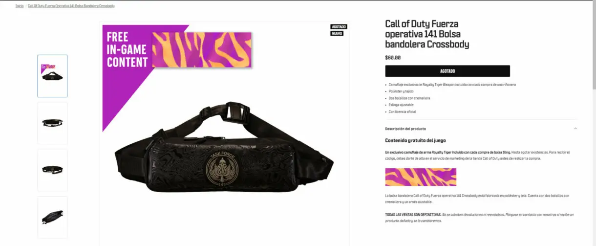 el camuflaje exclusivo 'Royalty Tiger' de MW3