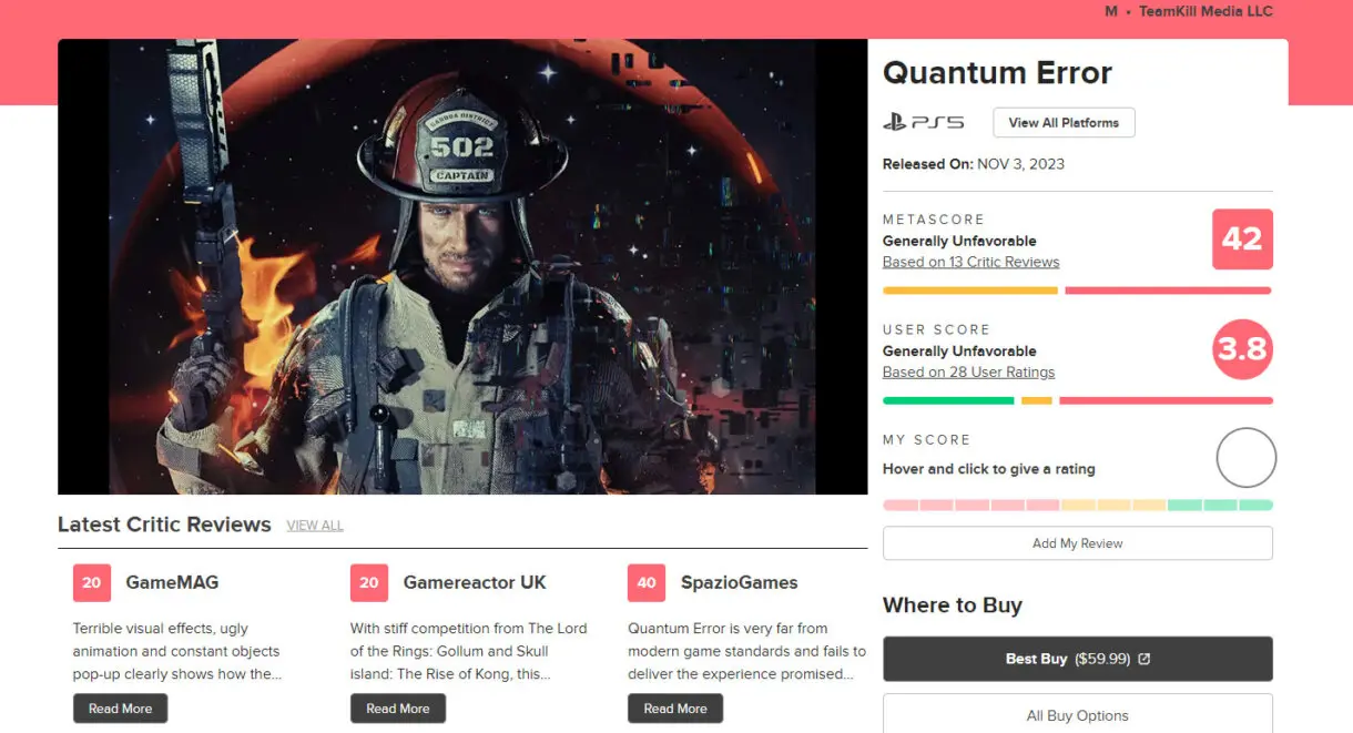 Quantum Error Metacritic