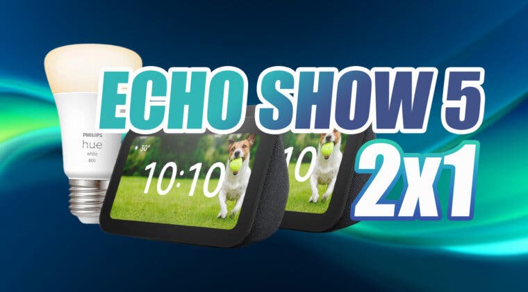 Imagen de Pack 2x1 Echo Show + Phillips Bombilla Inteligente en Amazon