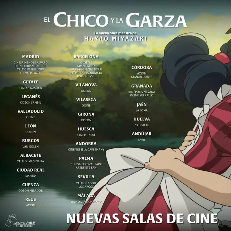 El chico y la garza nuevas salas de cine