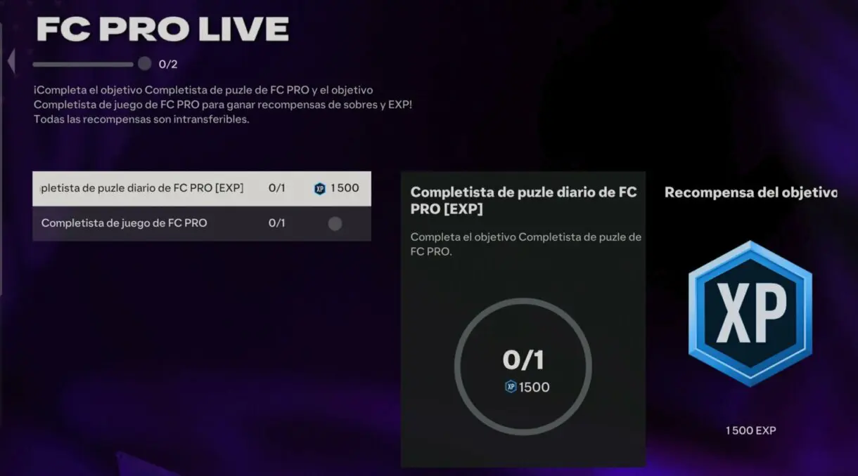Objetivos Completista de objetivos de FC PRO EA Sports FC 24 Ultimate Team
