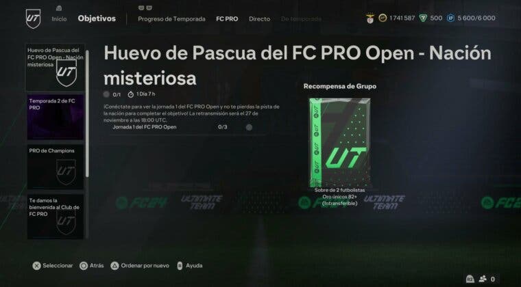 Imagen de EA Sports FC 24: cómo completar el objetivo "Huevo de Pascua del FC PRO Open - Nación misteriosa"