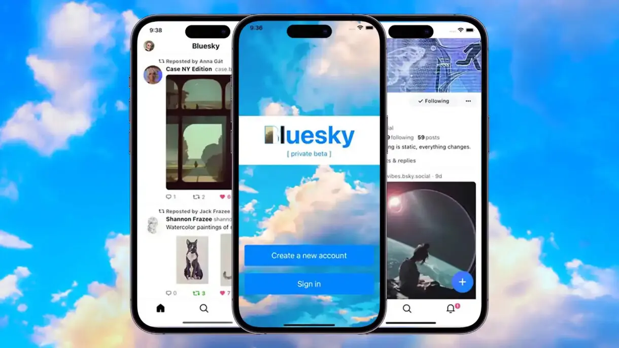 Aplicación Bluesky.