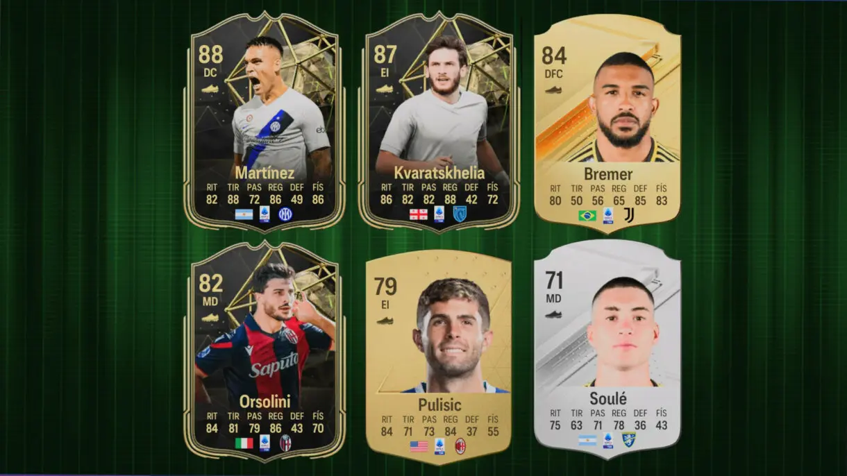 Cartas IF Martínez, Kvaratskhelia y Orsolini; Bremer, Pulisic oro y Soulé plata EA Sports FC 24 Ultimate Team