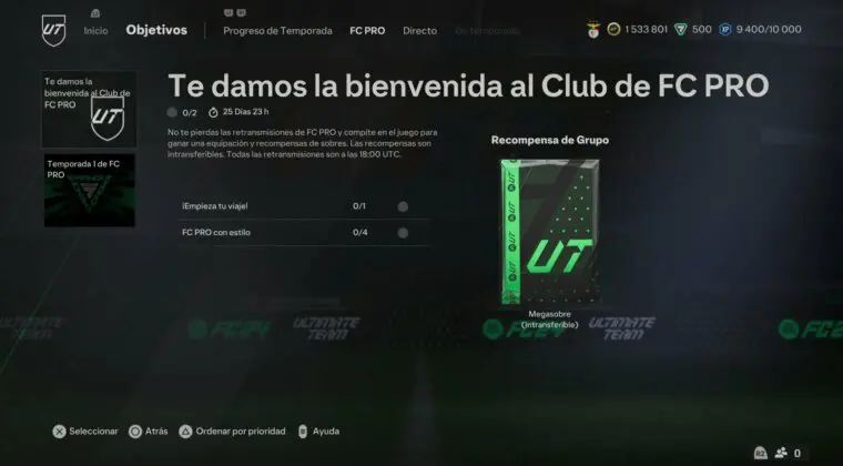 Imagen de EA Sports FC 24: podemos conseguir sobres (uno de 50.000 monedas) al ver las retransmisiones de FC PRO