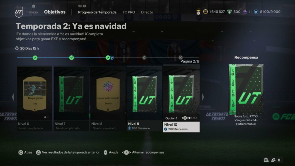 portada eleccion recompensas nivel 10 temporada ea sports fc 24