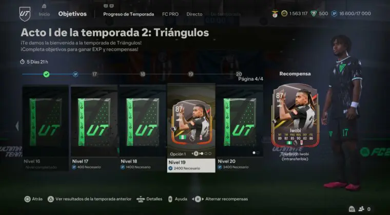 Imagen de EA Sports FC 24: ¿Qué Trasfondo elijo en el nivel 19? ¿Iwobi, Witsel o Karsdorp?
