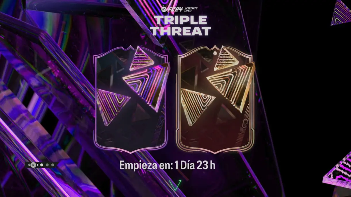 Pantalla de carga con cartas Triple Threat EA Sports FC 24 Ultimate Team