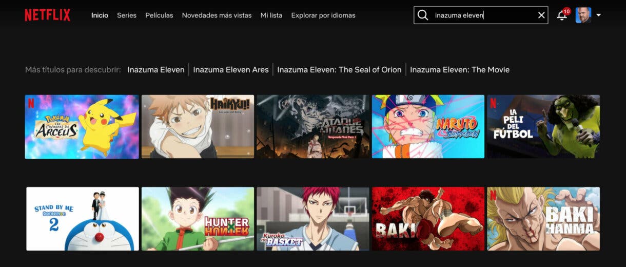ver Inazuma Eleven en Netflix