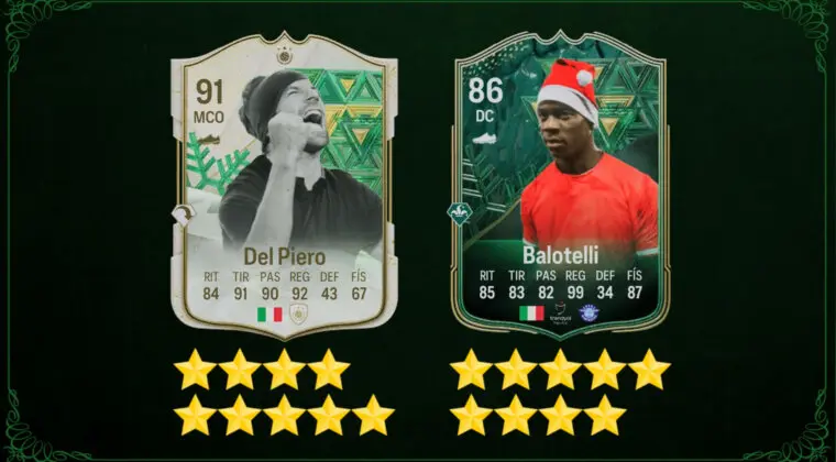 Imagen de EA Sports FC 24: Del Piero y Balotelli Winter Wildcards (con 5 de skills) aparecen en SBC