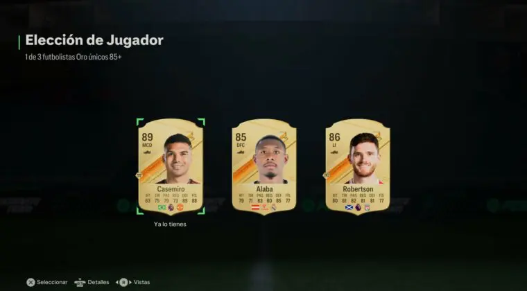 Imagen de EA Sports FC 24: nuevo player pick que muestra tres cartas +85. ¿Merece la pena?
