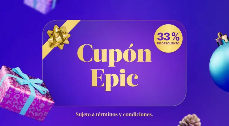 Imagen de Ofertas navideñas Epic: Descuentos del 33% y cupones exclusivos para celebrar la temporada