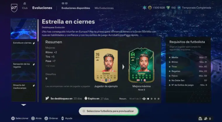 Imagen de EA Sports FC 24: aparece otra Evolución gratuita que permite mejorar dos cartas ("Estrella en ciernes")