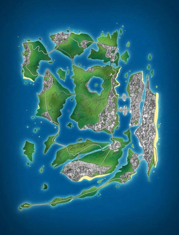 posible mapa de GTA VI
