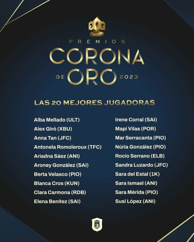 nominadas mejor jugadora queens league premios corona de oro
