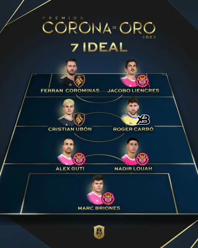 7 ideal de la Kings League premios corona de oro