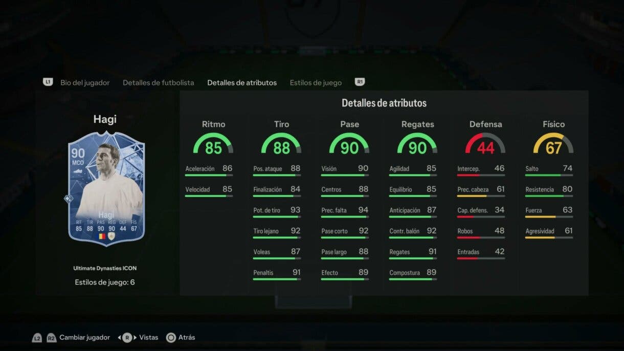 Stats in game Larsson Icono Ultimate Dynasties 90 EA Sports FC 24 Ultimate Team